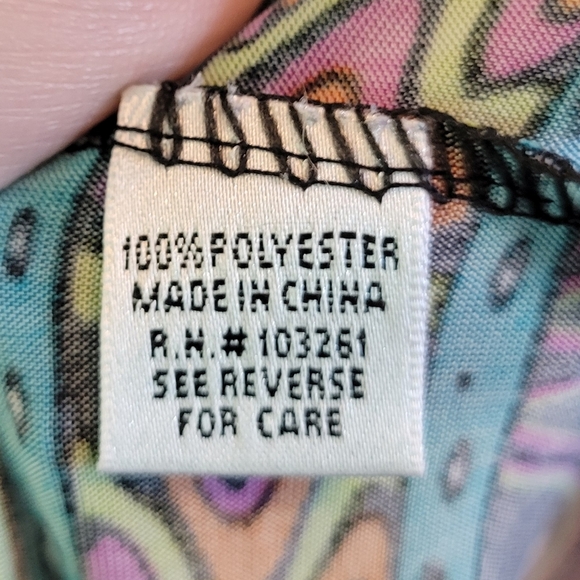 Funky People Vibrant Bold Print Deep V-neck Mini Dress - Picture 6 of 7